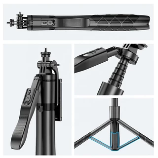 Selfie Stick L16 ไม้เซลฟี่ ยืดได้ถึง 1.53 เมตร มีรีโมทเชื่อมต่อผ่านบลูทูธ P01 ถ่ายภาพอัจฉริยะ หมุนตาม360องศา(แท้100%)