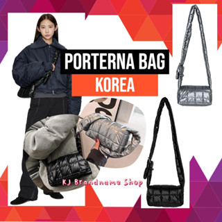 ❣️[พร้อมส่งสีดำค่ะ]❣️ Porterna padded checker shoulder bag Korea ของแท้จาก shop เกาหลีค่ะ