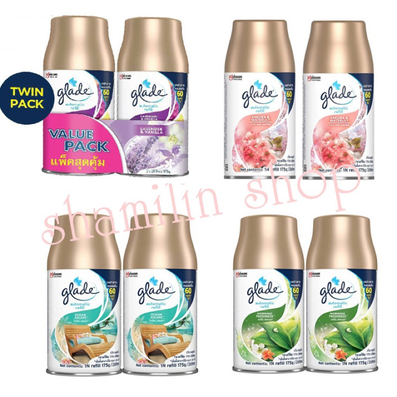 แพคคู่ราคาประหยัด (รีฟิล) Glade สเปรย์ปรับอากาศ ออโตเมติค