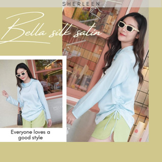 เสื้อ #ซาติน แขนยาว #คอเต่า รุ่น Bella Silk #satin ขนาด Free size