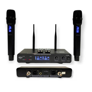 ไมค์ลอยคู่ ชุดรับ-ส่งไมค์โครโฟนไร้สาย Wireless Microphone VHFความถี่ใหม่ กสทช รุ่น(A-668)