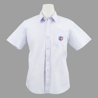 ตราสมอ เสื้อนักเรียนชาย ป.1-6 หลักสูตรสามัญ โรงเรียนอุดมวิทยา บ้านโป่ง จ.ราชบุรี