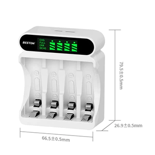 Beston Battery Charger เครื่องชาร์จถ่าน AA AAA 4 ก้อน หน้าจอLCD ดู%ได้ ที่มีคุณภาพสูง