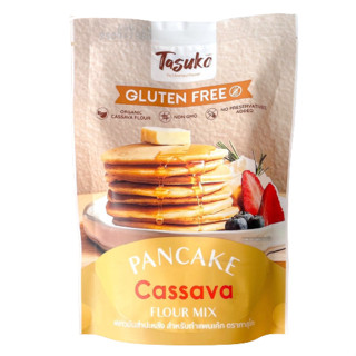 ทาสุโกะ ฟลาวมันสำปะหลังสำหรับแพนเค้ก ไม่มีกลูเตน 185 กรัม - Pancake Cassava Flour Mix Gluten Free 185g Tasuko brand