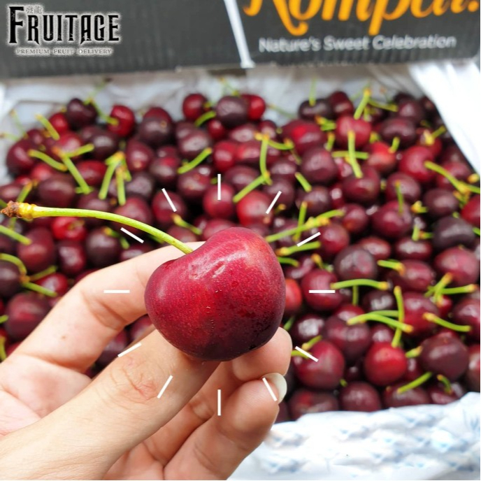 เชอรี่แดง Cherry (500G/เกรดA) (USA/Chile) ~ลดพิเศษ~ Premium เชอรี่สด เชอรี่ชิลี เชอร์รี่สด เชอรี่อเมริกา เชอรี่นอก