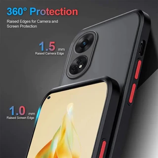 [ส่งจากไทย] Case OPPO Reno 8T 5G เคสโทรศัพท์ ออฟโป้ เคสกันกระแทก ปุ่มสีผิวด้าน กันรอยกล้อง ขอบนิ่มหลังแข็ง เคส Oppo Reno