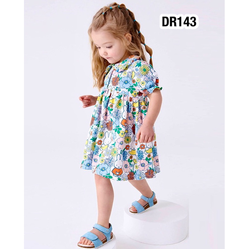 พร้อมส่งจากไทย ชุดเดรสเด็กผ้านิ่มใส่สบาย งานคุณภาพ ชุดเด็ก กระโปรง DR143