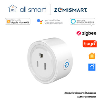 Zemismart Tuya Zigbee Smart Plug 16A - US Type | เซมิสมาร์ท ปลั๊กไฟอัจฉริยะระบบทูย่า ซิกบี 16A แบบขาแบน