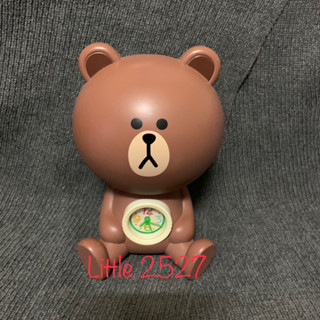 กระปุกออมสิน-นาฬิกาหมีบราวน์ (กฝหมีบราวน์ เซลลี่ โคนี่ line friends) (สูง 7นิ้ว)