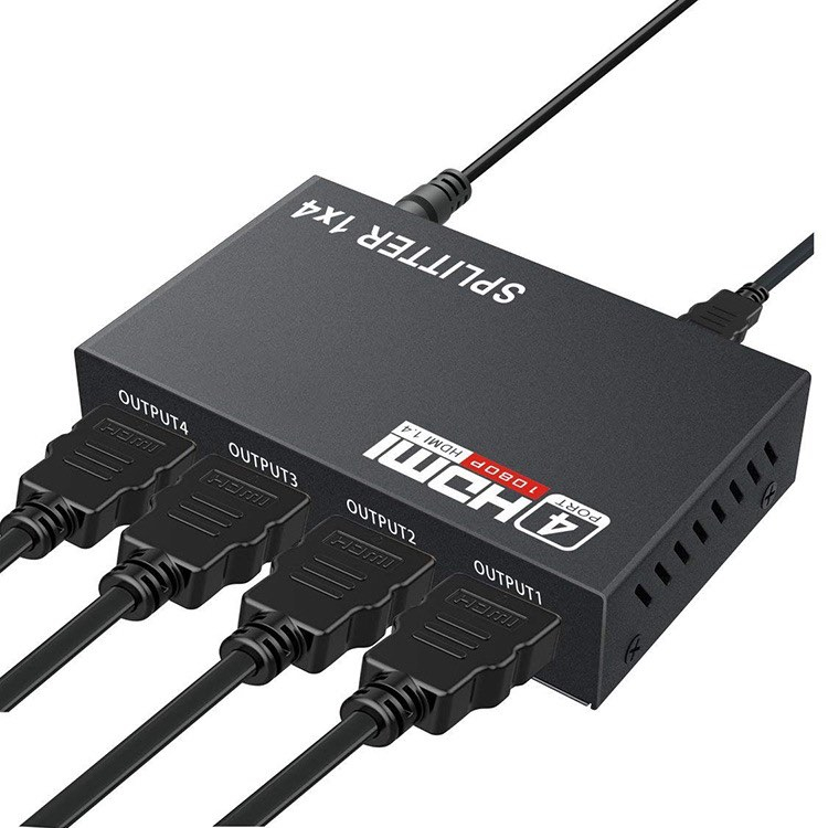Box HDMI HD splitter เข้า1ออก2จอ FULL HD 3D เวอร์ชั่น1.4 hd splitter เข้า1ออก4 FULL HD 3d เวอร์ชั่น1.4 รุ่นใหม่ตัวเล็ก