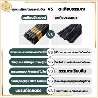 ตะเกียบ (แพค 10 คู่)คุณภาพเกรด A ตะเกียบเมลามีน ตะเกียบเกาหลี ทนต่ออุณหภูมิสูง กันลื่น,วัสดุเกรดอาหาร