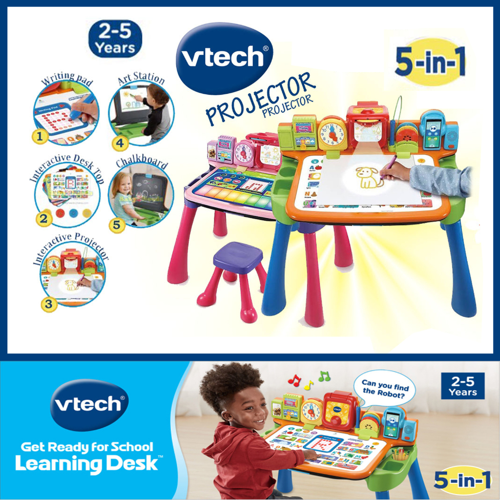 นำเข้า🇺🇸รุ่นใหม่2023 5 in 1 โต๊ะกิจกรรม VTech Explore & Write Activity Desk Transforms into Easel & 