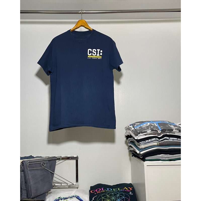 เสื้อยืดภาพยนตร์มือสอง VINTAGE CSI CRIME SCENE INVESTIGATION LAS VEGAS UNIT SERIES MOVIE Size M มือ2