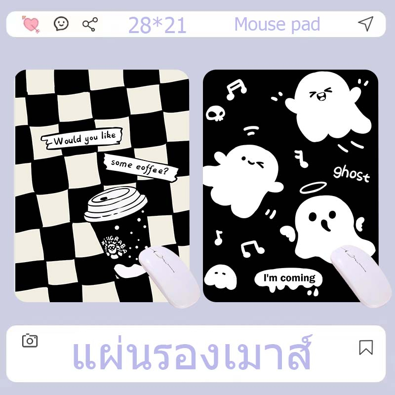 พร้อมส่ง แผ่นรองเมาส์ PVC แบบแข็ง Mouse pad ลายการ์ตูนอนิเมะ สามารถซักได้ ที่รองเมาส์ สไตล์เกาหลี เห