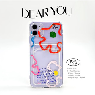 myutarot เคสมือถือใส่บัตร สำหรับไอโฟน ลาย Dear you เคสมือถือ เคสใส่การ์ด เคสน่ารัก