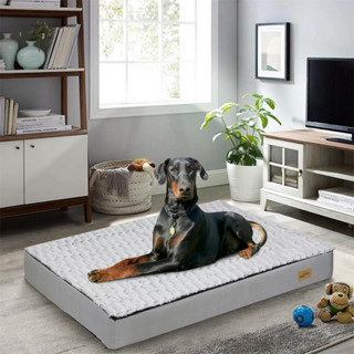 Orthopedic X Large Dog Bed เตียงสุนัขสำหรับสุนัขขนาดใหญ่พร้อมลังโฟมเตียงสัตว์เลี้ยงพร้อมผ้าคลุมเตียงสุนัขกันน้ำถอดซักได้