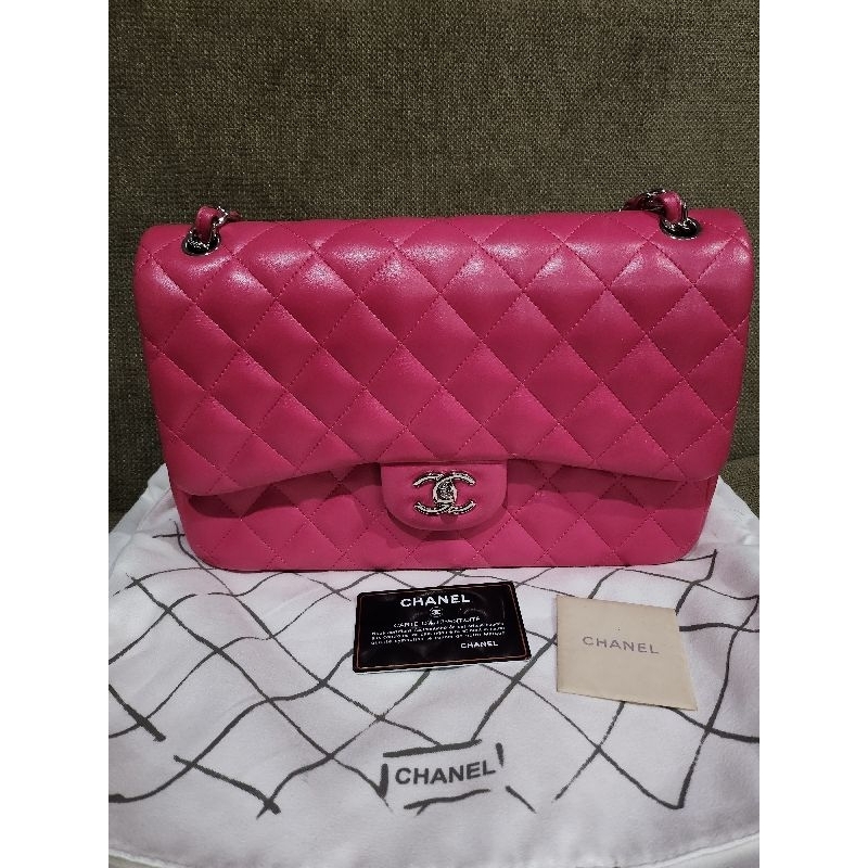 Used Chanel Classic jumbo lamb skin