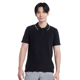 ME STYLE มีสไตล์ เสื้อโปโลสีพื้น รุ่น MPCW1JK92B BLACK (สีดำ) ไซส์ M-XL