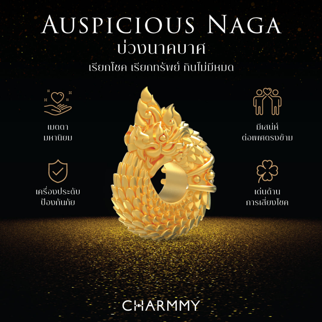 NGG تعليقة ذهب 99.9% ناغا Charmmy — صورة 6
