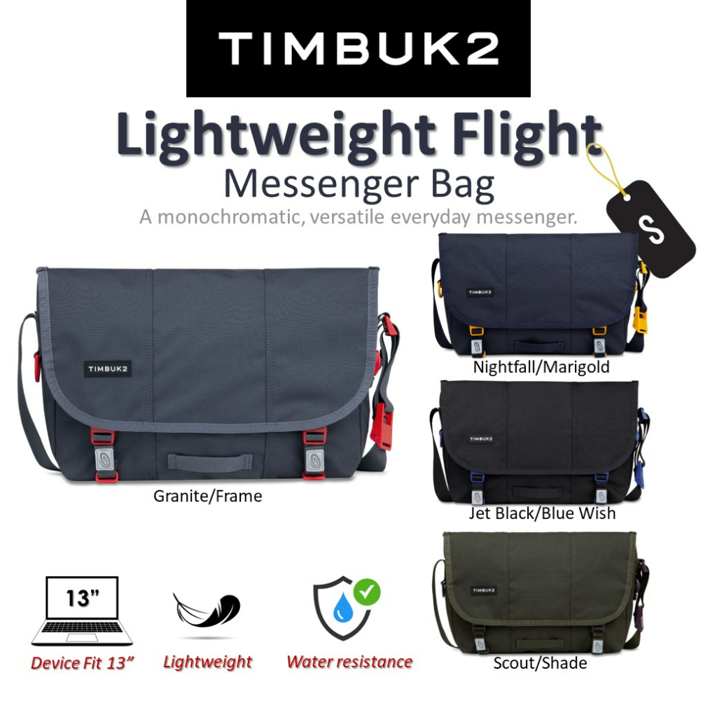 Timbuk2 Lightweight Flight Messenger Bag S (10802XXXX) Lifetime Warranty กระเป๋าสะพายข้าง