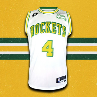 เสื้อบาส เสื้อบาสเกตบอล NBA ทีม Houston Rockets เสื้อทีม ฮิวส์ตัน ร็อคเก็ต #BK0176 รุ่น Classic Jalen Green#4 ไซส์ S-5XL