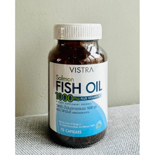 วิสทร้าน้ำมันปลาแซลมอน VISTRA Salmon Fish Oil 1000mg (75 แคปซูล)