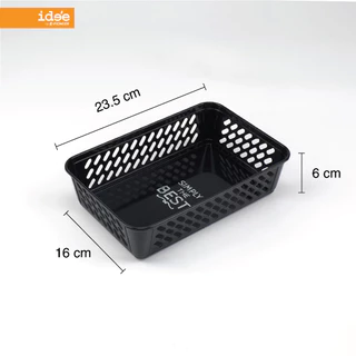 ide'e [6 PCS] PN877 Meduim Sieve ตะกร้าพลาสติก ไซส์กลาง สำหรับใส่สิ่งของตามต้องการ เพื่อความเป็นระเบียบ