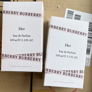 ของแท้ 100 % กล่อง ซีล 100ml Burberry Her Eau De Parfum 100ml. เคาเตอร์ 6,570 น้ำหอม กลิ่น ฟรุตตี้ ฟลอรัล มีชีวิตชีวา