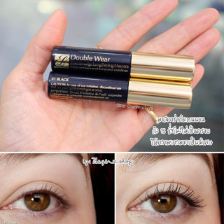 Beauty-Siam แท้ทั้งร้าน !! มาสคาร่าขนาดทดลอง ESTEE DOUBLE WEAR ZERO SMUDGE สี 01 BLACK ขนาด 2.8 ML.