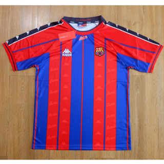 เสื้อบาร์เซโลน่า ย้อนยุค ทีมเหย้า ปี 1997-98 เกรด AAA Barcelona Retro Home 1997-98 AAA บาร์ซ่า