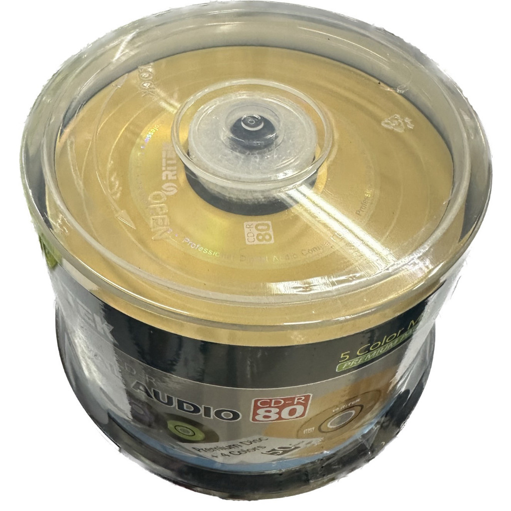 CD-R AUDIO RITEK  ขนาดความจุ 700MB. แพ็ค 50 แผ่น