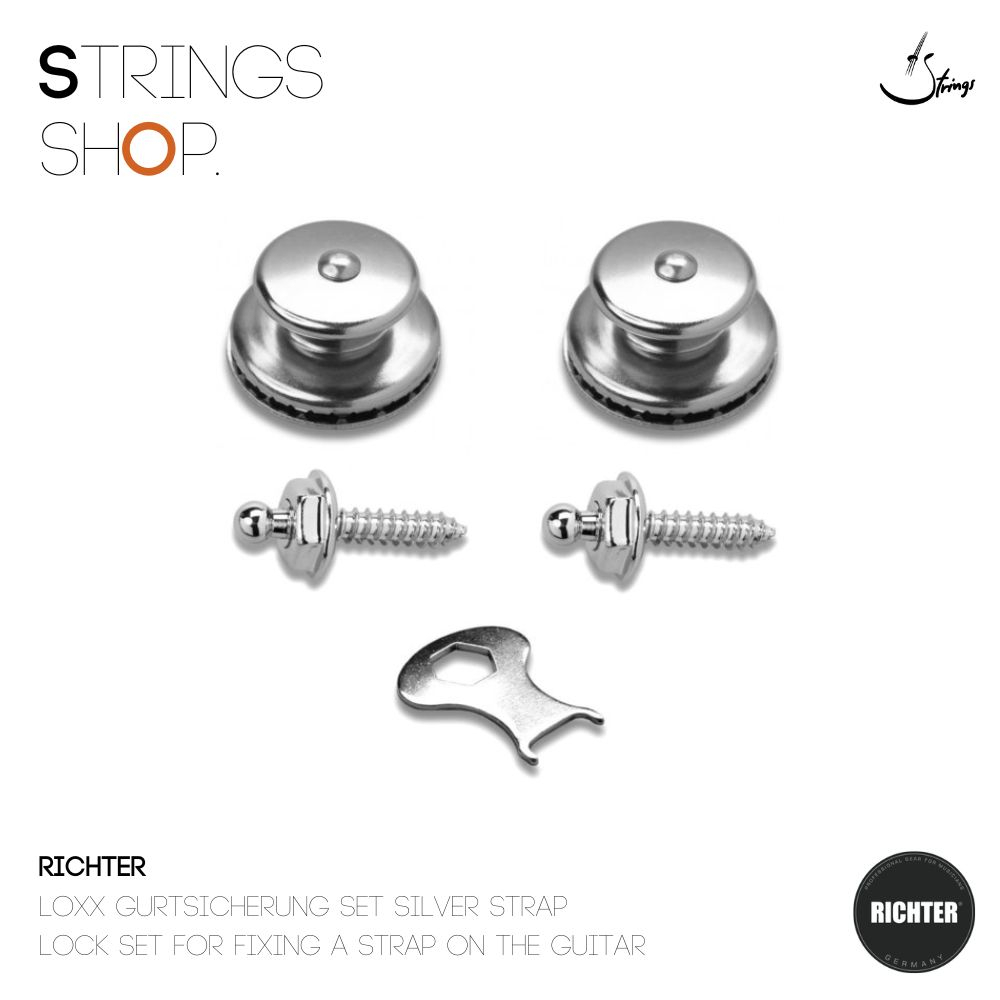 ตัวล็อคสาย Richter LOXX Gurtsicherung Set Nickel (1429)