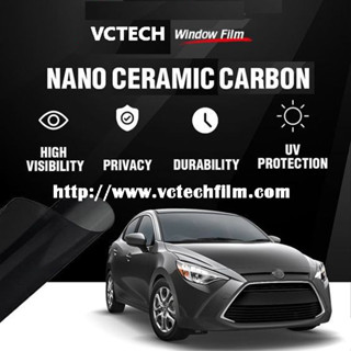 ฟิล์มกรองแสงนาโนเซรามิคคาร์บอน(Nano Ceramic Carbon)สวย ดำ ใสจากด้านใน เนียนสบายตา กันร้อนสูง VCTECHโกดังติดถนนใหญ่รังสิต