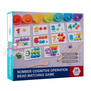 ❤️ร้านคนไทย❤️ ส่งจากไทยClip Beads Game ลูกปัดสีสุดหรรษา ของเล่น Montessori เสริม IQ ฝึกกล้ามเนื้อ ของเล่นไม้เสริมพัฒนากา