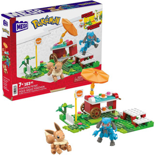 💙 พร้อมส่ง 💙 Mega Construx ตัวต่อเลโก้ โปเกมอน Pokemon Adventure World Picnic Eevee and Riolu on the Hillsของแท้ ของใหม่