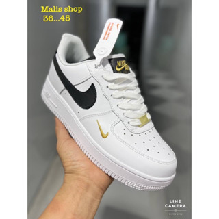 Nike Air Force 1 Low ESSENTIAL (size36-45) White Black Gold