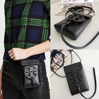 🎀 (สด-ผ่อน) กระเป๋าใส่โทรศัพท์ สีดำ TORY 46719 Black TORY BURCH - Miller Phone Cross-Body