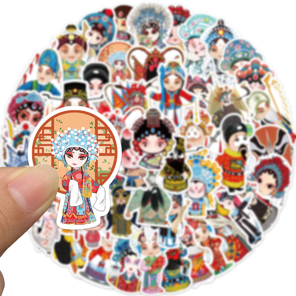 พร้อมส่ง Peking Opera วัฒนธรรมจีน ปักกิ่งโอเปร่า STICKER รีเวนเจอร์ส สติกเกอร์กันน้ำ 50ชิ้น