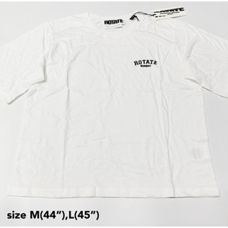 Rotate Sunday tee t-shirt white loose ทรงหลวม เสื้อยืด เสื้อสีขาว แบรนด์เนม ของแท้ เสื้อไปเที่ยว เสื้อผู้หญิง