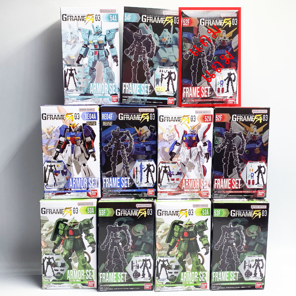 เหมา Bandai Mobile Suit Gundam G Frame FA 03 ตัวต่อ จุดขยับ กันดั้ม โมเดล SET 5ตัว 11กล่อง