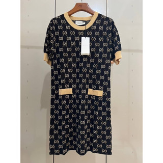 ชุดเดรสไหมพรม กุชชีา lame jacquard dress Free size