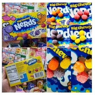 ขนม นำเข้าจาก USA Nerds Candy SOUR BIG CHEWY ลูกอมไข่ไดโนเสาร์เปลือกกรอบ EXP 11/2023 กรอบนอก นุ่มใน เปรี้ยวหวานรสผลไม้