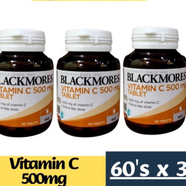 Blackmores Vitamin C 500 mg. 180 Tablets แบล็คมอร์ วิตามินซี 500 มก. 180 เม็ด