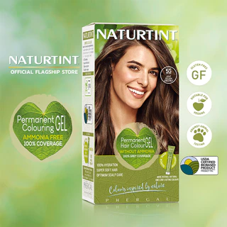 Naturtint (5GLightGoldenChestnut) เจลเปลี่ยนสีผม ปิดผมขาว จากสารสกัดธรรมชาติและออแกนิค ปริมาณ170ml