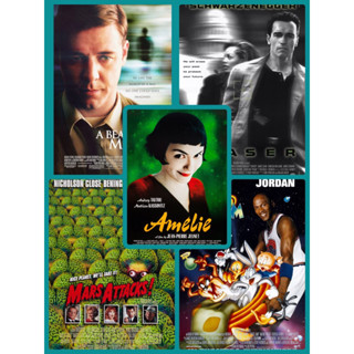 โปสเตอร์ คลาสสิค Amelie  A Beautiful Mind Space Jam ขนาด 11.5 X 16.5 นิ้ว (A