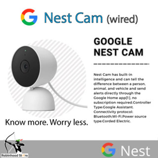 Google Nest Cam (2nd Generation) กล้องวงจรปิด Wi-Fi Security Camera กล้องวงจรปิด เก็บภาพบนคลาวด์ โต้ตอบ 2 ทาง