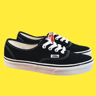 Vans Authentic สีขาว Classic White- Black แท้100% พร้อมส่ง (สินค้ามีกล่อง)