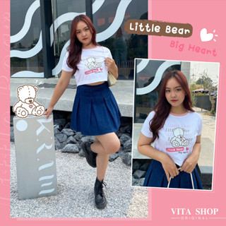 VITASHOP เสื้อผ้าแฟชั่น Mini Crob Little Bear ผ้าคอตตอนเนื้อนุ่ม ใส่สบาย พร้อมส่ง