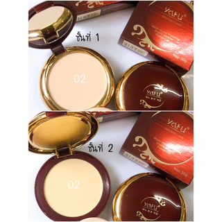 YAFU แป้งยาฟูแท้✔รุ่น Original ปกปิดริ้วลอย คุมมันกันแดดได้ดี (ผสมรองพื้น) ขนาด30g NO.988