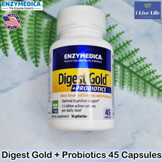 Enzymedica - Digest Gold + Probiotics 45 Capsules เอนไซม์ย่อยอาหาร + โพรไบโอติก เพื่อสุขภาพทางเดินอาหาร